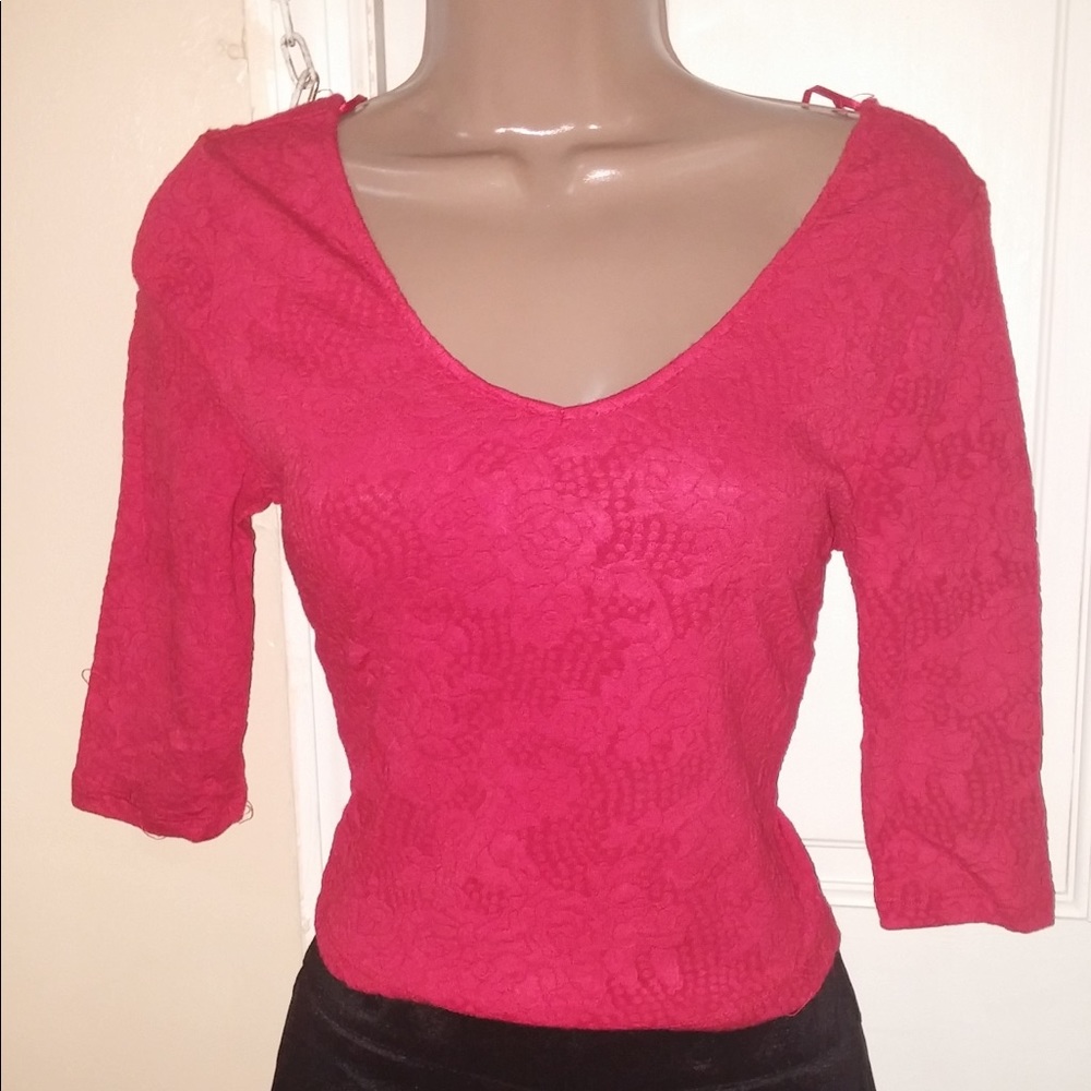 Red Crop top